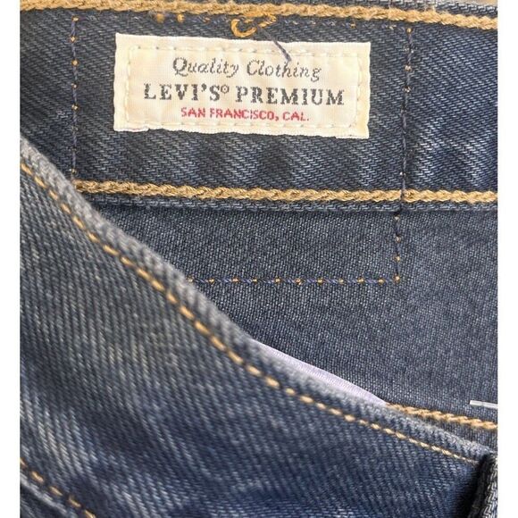 Levis Premium 501 High Rise Straight Leg Jeans 30x26 Blue Dark Wash 100% Cotton - Picture 4 of 14